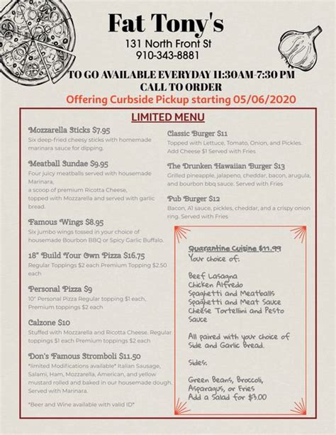 fat toni's menu|fat tony's sxm menu.